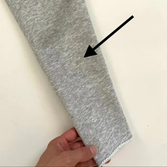 Athleta French Terry Tranquility Wrap Sweatshirt Grey - Picture 2 of 9